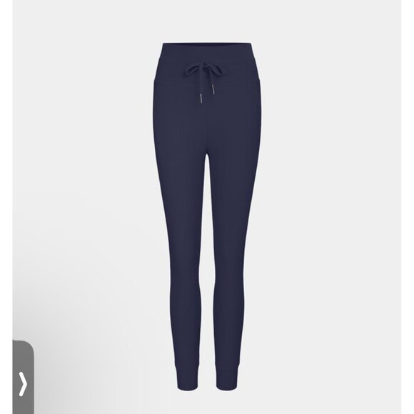 Halara Cloudful Air Fabric High Waisted Joggers Sz Small Womens Navy Blue Drawst - Picture 7 of 8